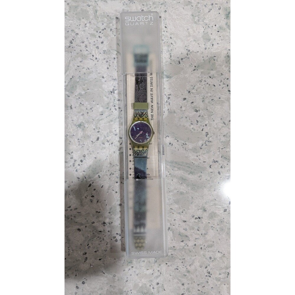 Vintage 1989 Swatch Casbah Rock Watch LN105 w/ Original Case
